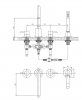 OMNIRES Bateria wannowa 4-otworowa miedź szczotkowana Y1232CPB